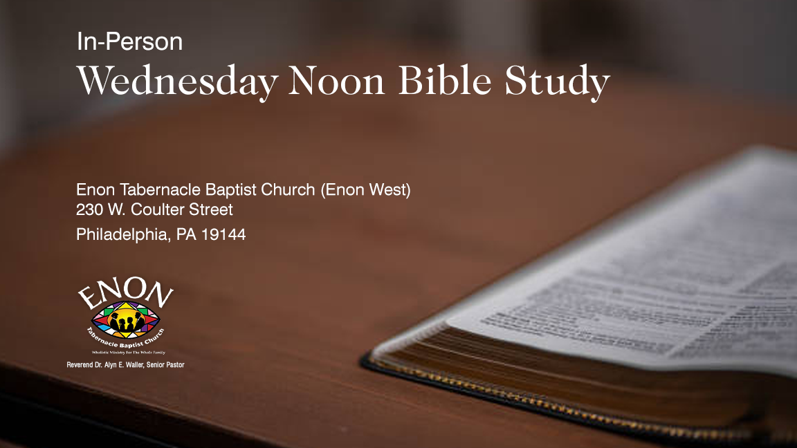 Wednesday Noon Bible Study   No Date