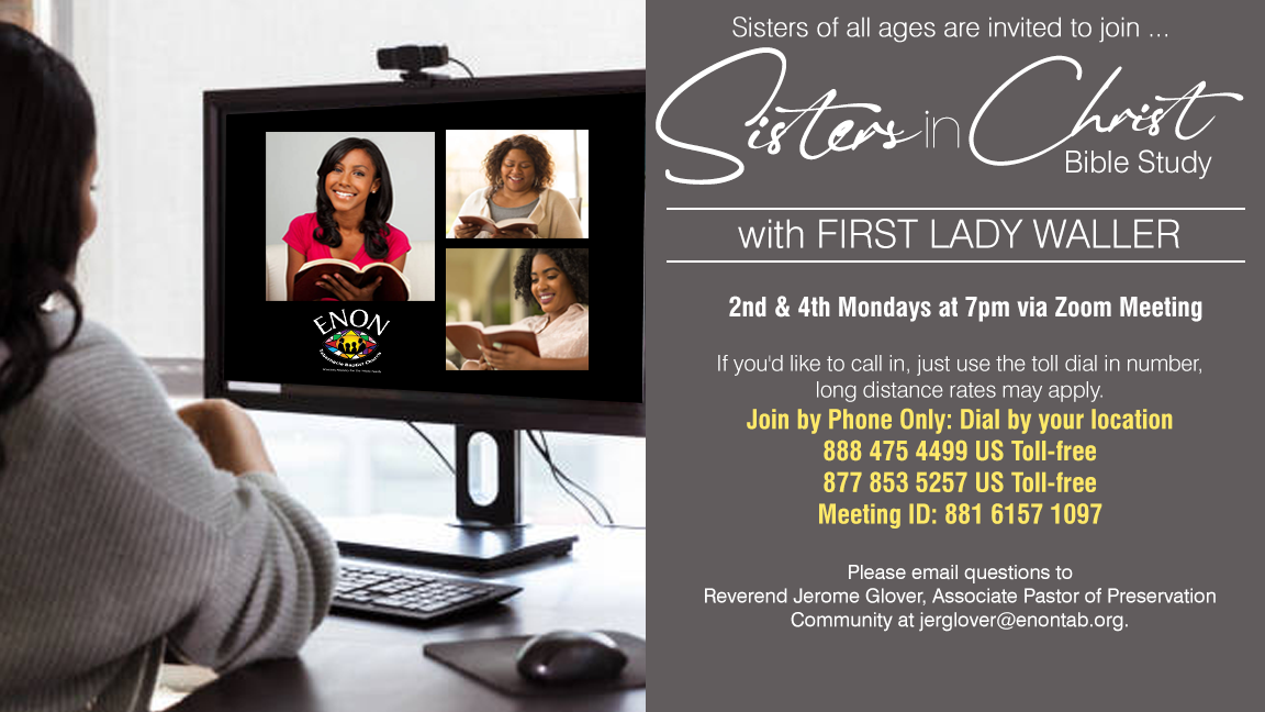 SIC Bible Study With First Lady Waller   Meets 2nd & 4th Mondays Via Zoom